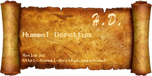 Hummel Dorottya névjegykártya
